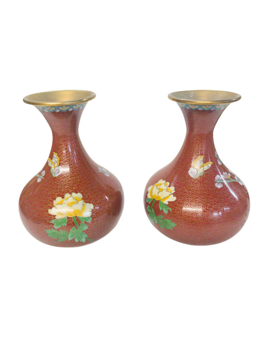 Cloisonné Vase Pair