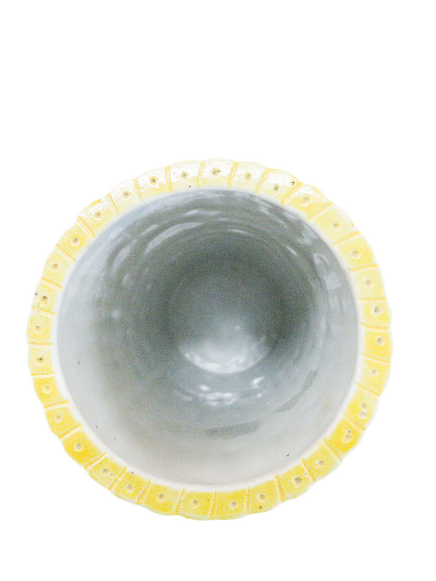 Chinese Porcelain Yellow Tongzhi Period Faux Bamboo Vase
