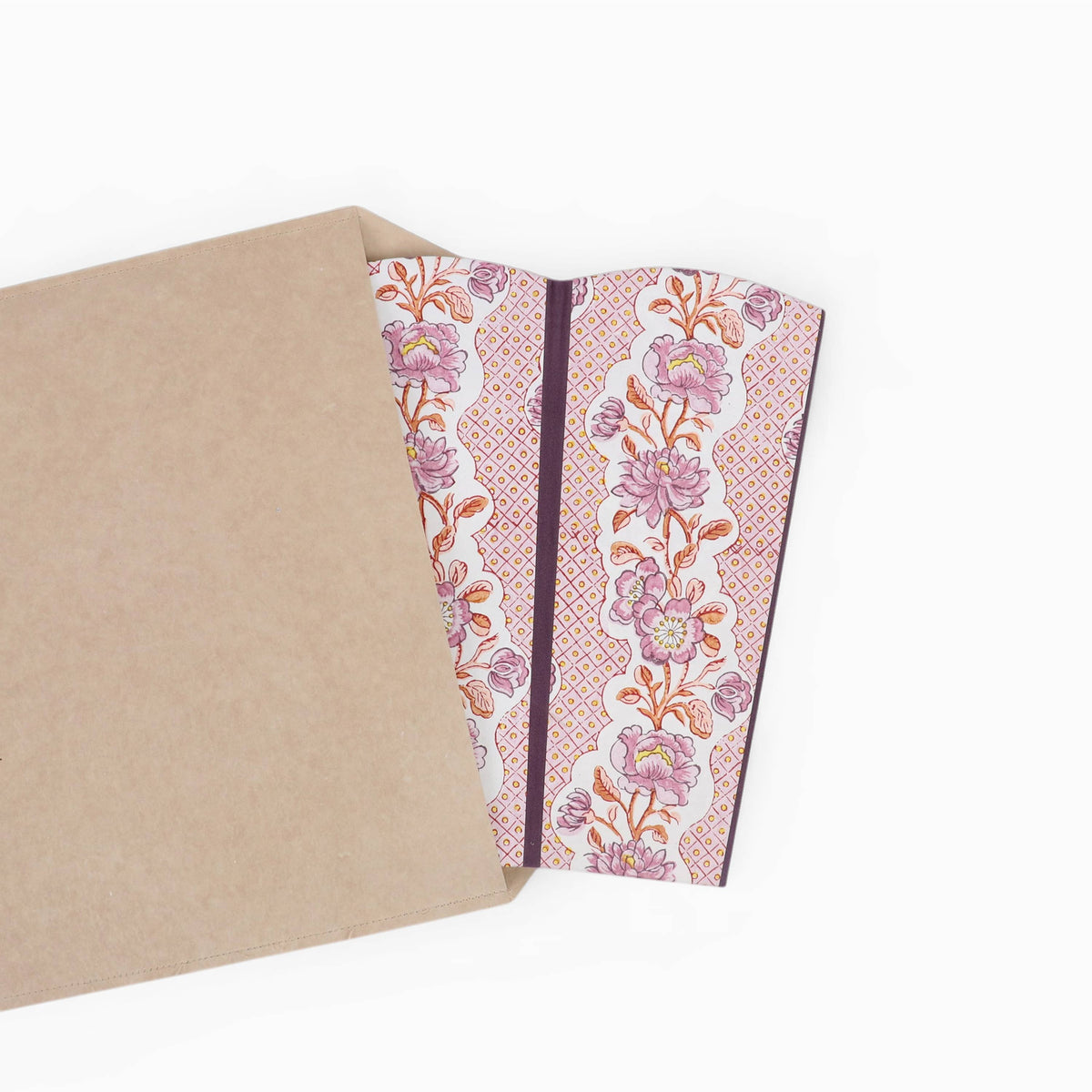 Block Print Wastebasket in Lilac
