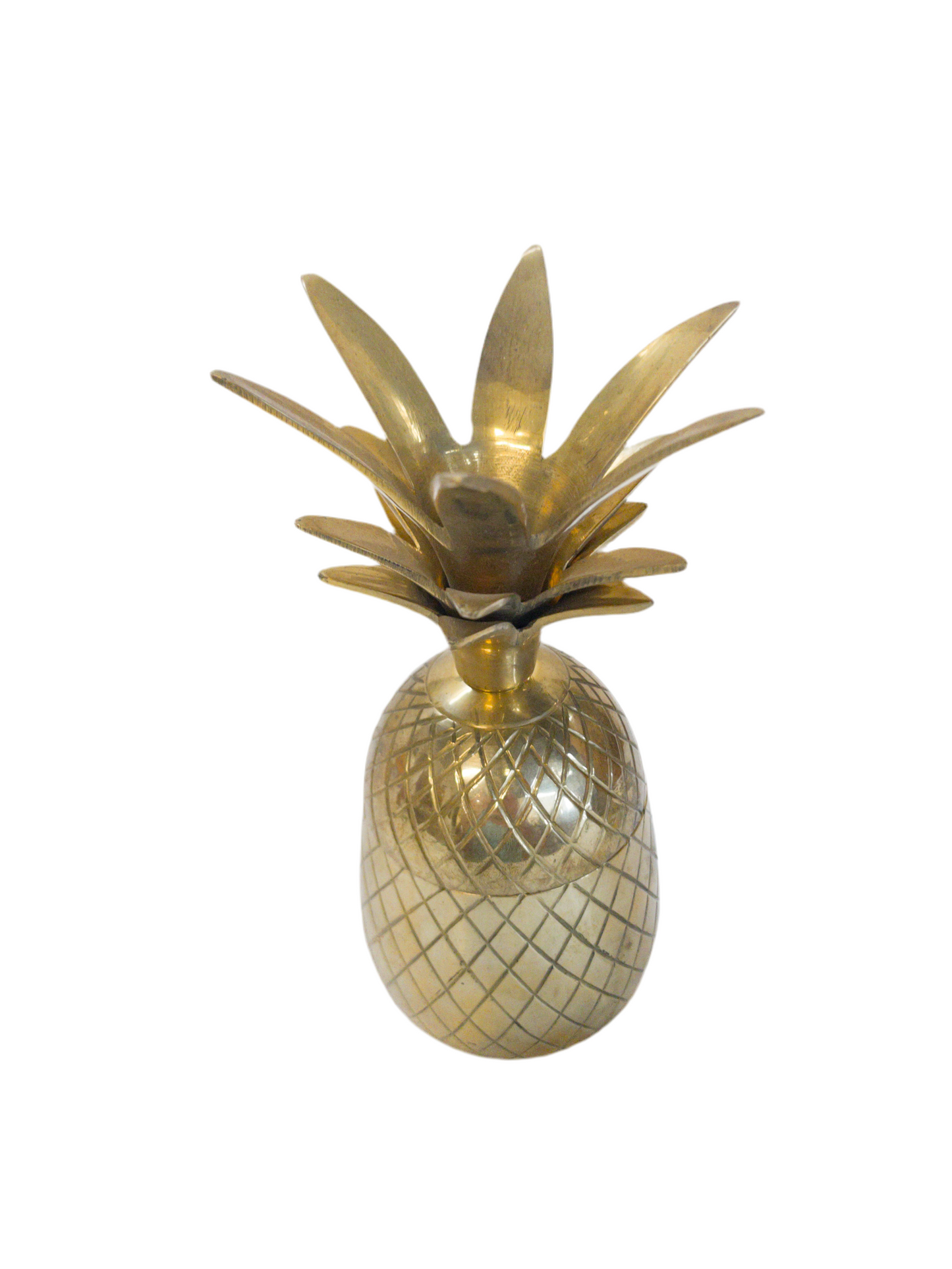 Mid-century Brass Lidded Pineapple Small