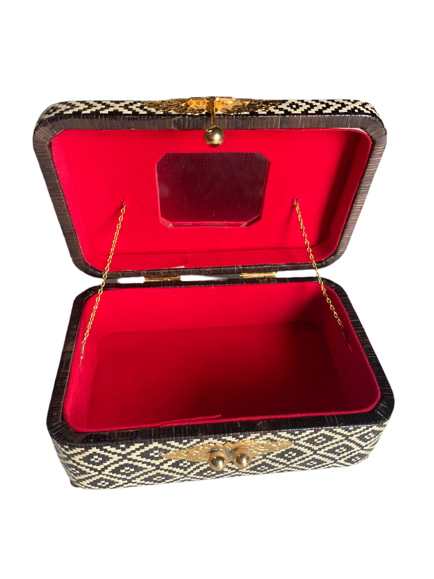 Vintage Thai Woven Rattan Bag