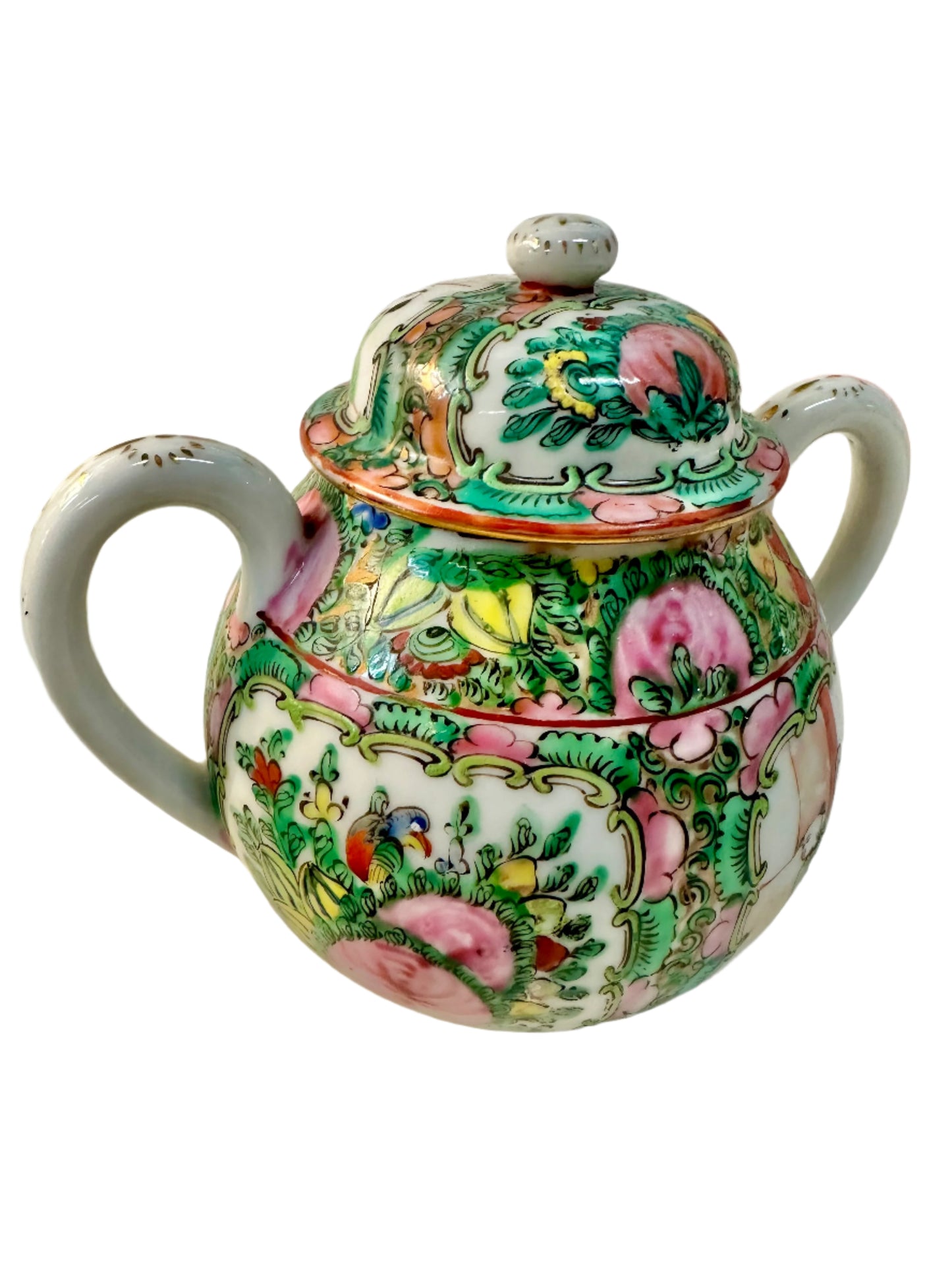 Antique Famille Rose Medallion Tea Set