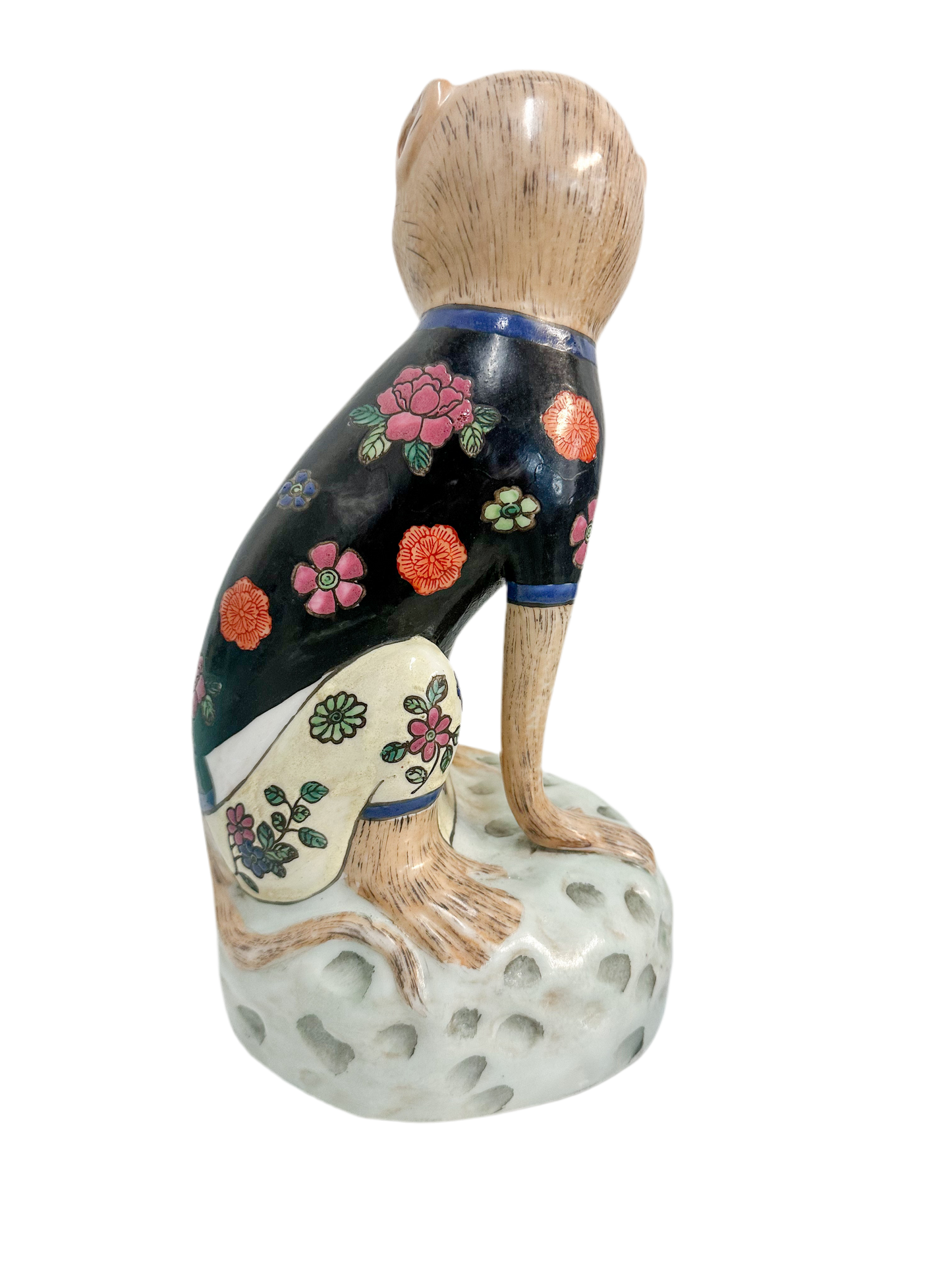 Vintage Famille Verte Chinoiserie Monkey