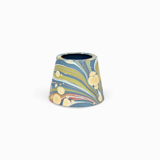 PRE ORDER - Hand marbled lampshade for LED table lamp - Ocean Fire Whirl