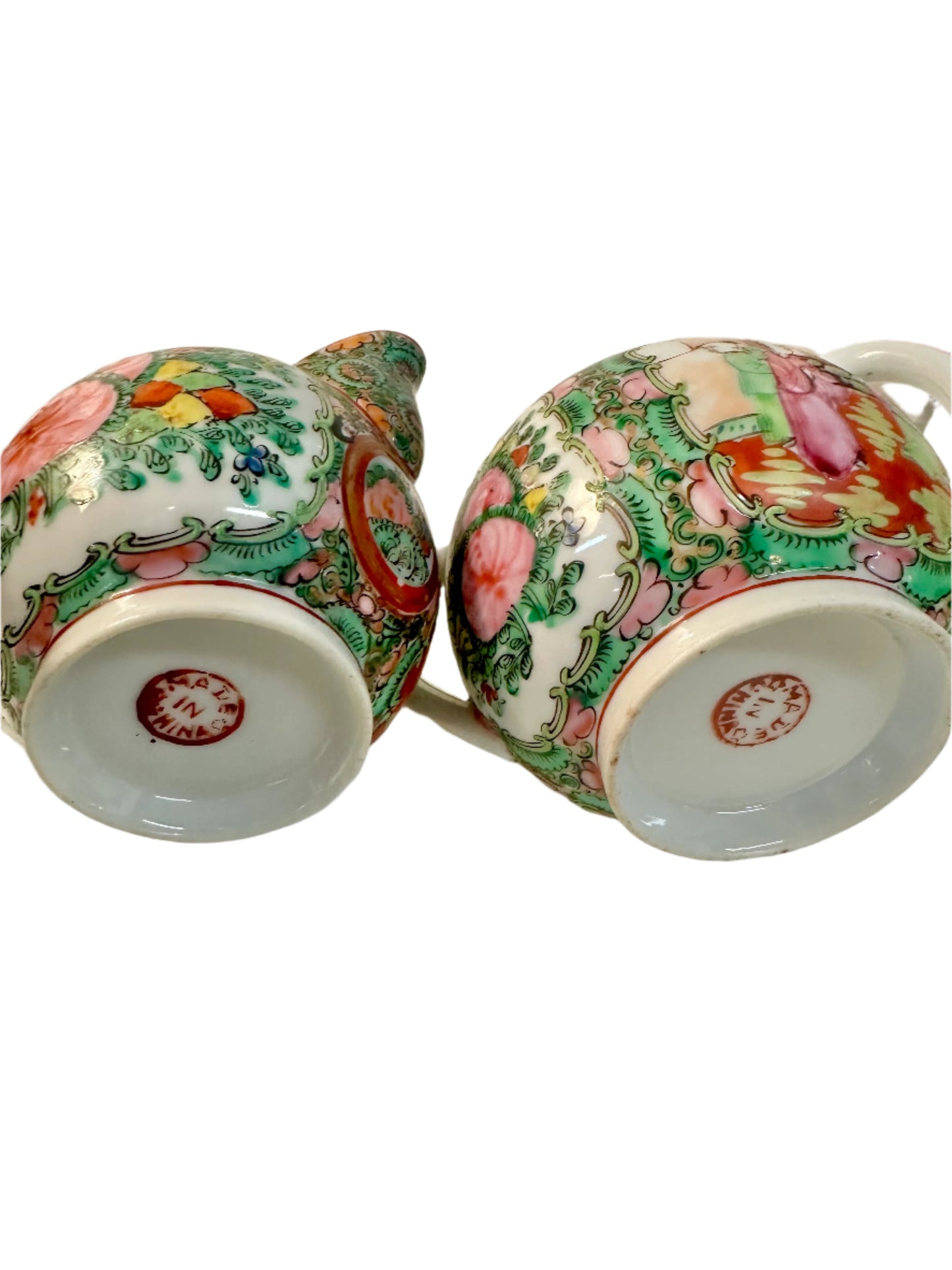 Antique Famille Rose Medallion Tea Set