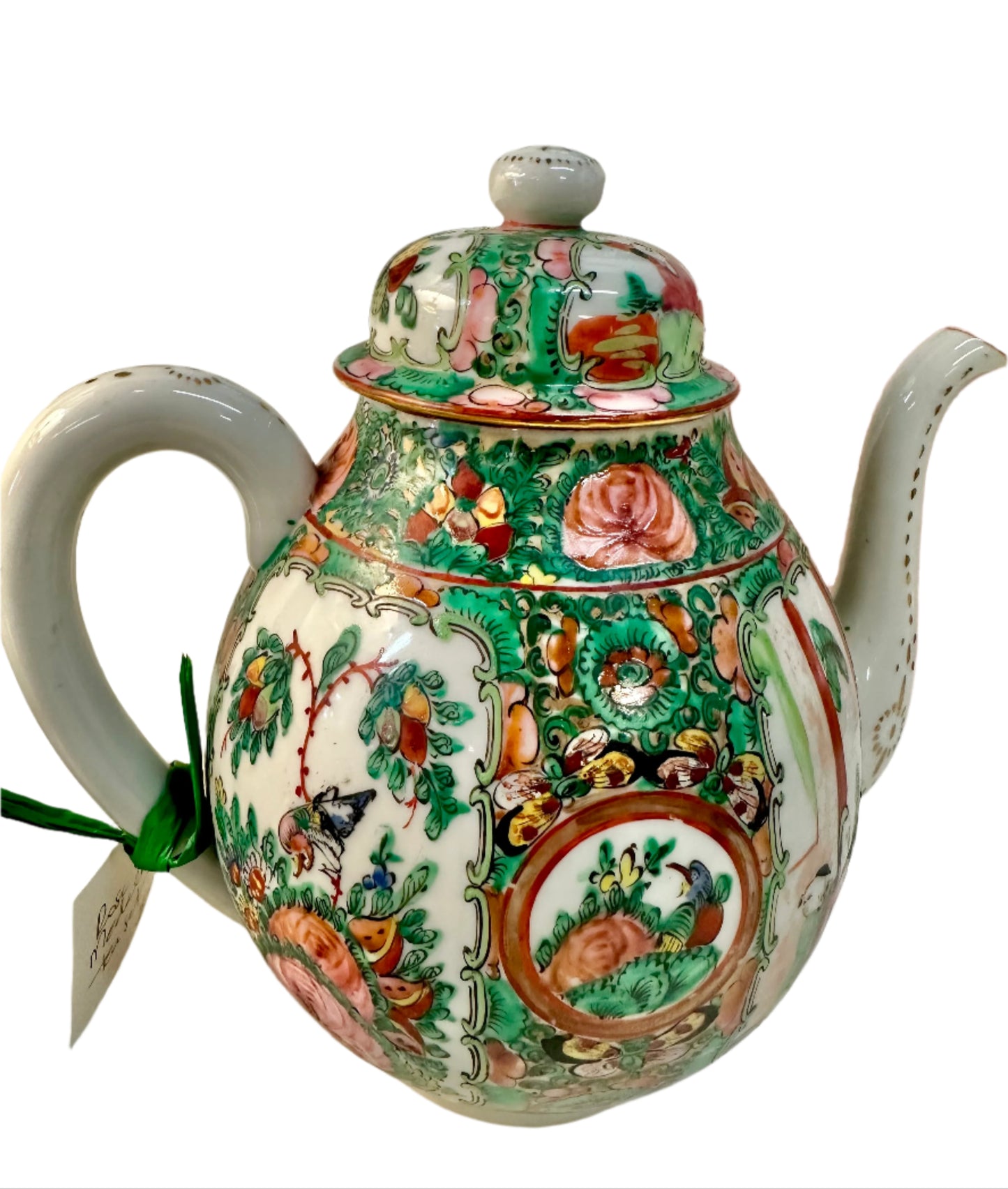 Antique Famille Rose Medallion Tea Set