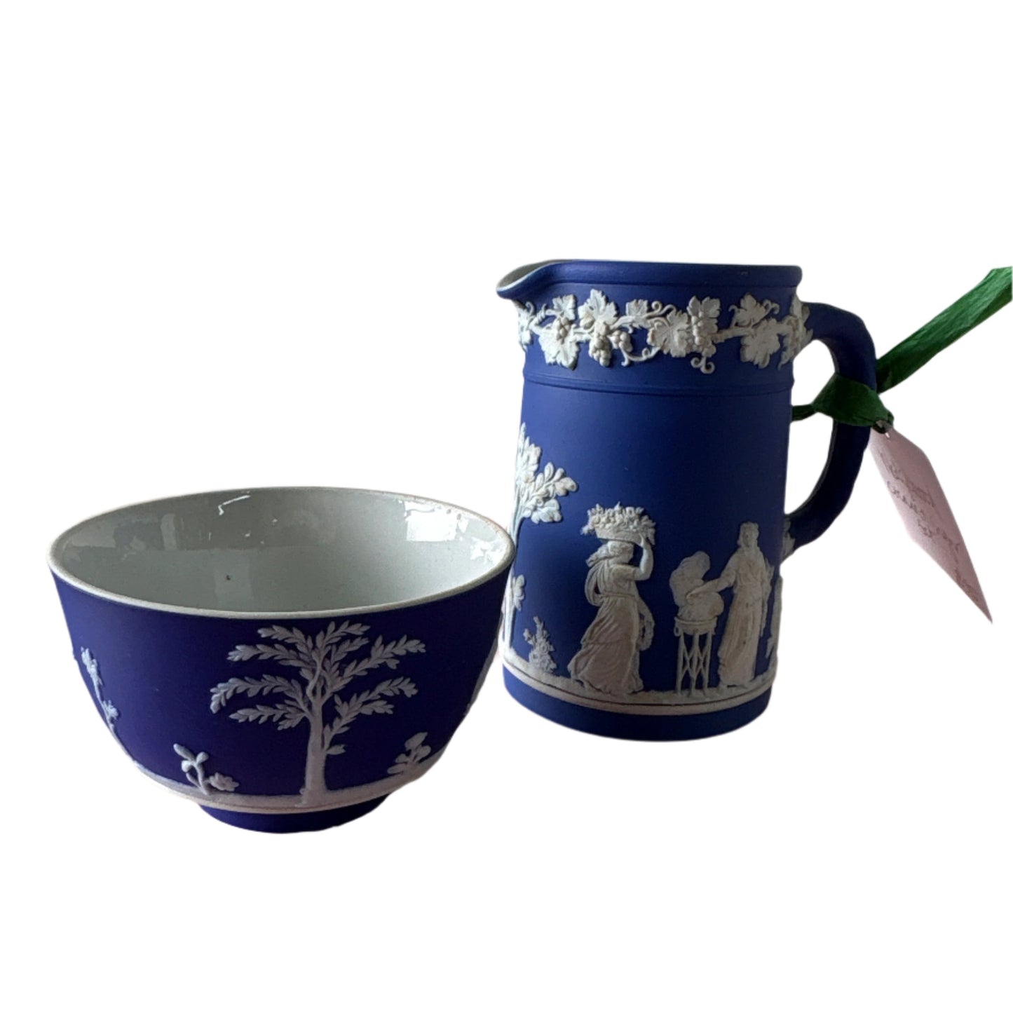 Vintage Cobalt Wedgwood Cream and Sugar Set