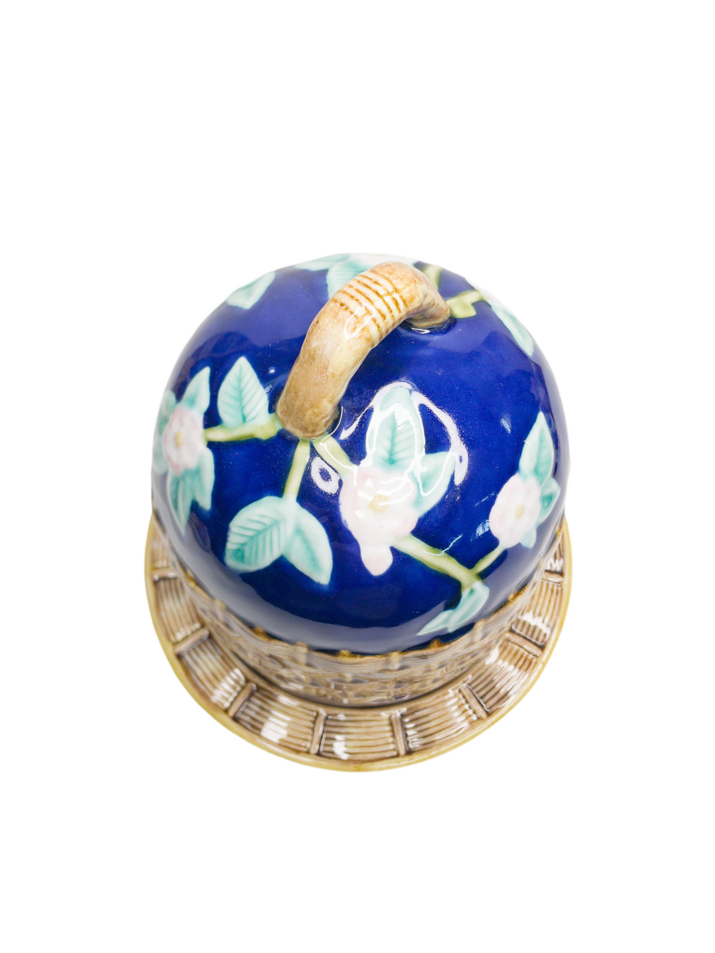 Majolica Cheese Keeper