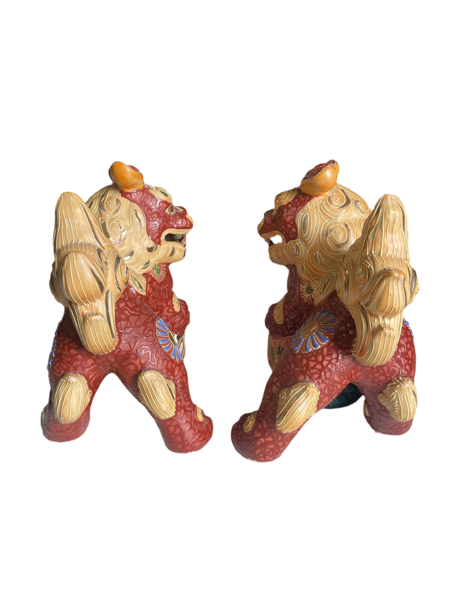 Vintage Kutani Foo Dog Pair