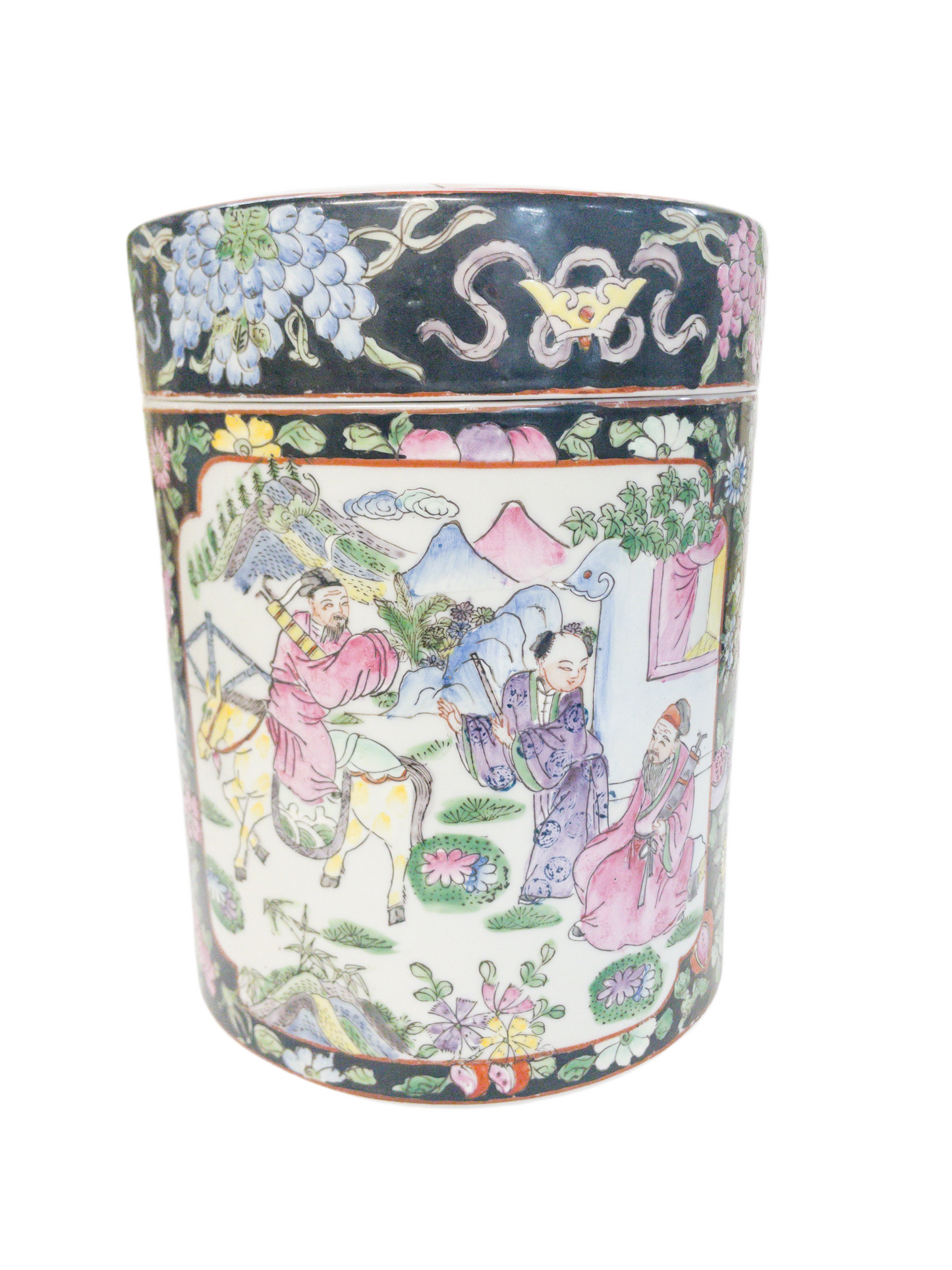 Famille Noir Lidded Jar