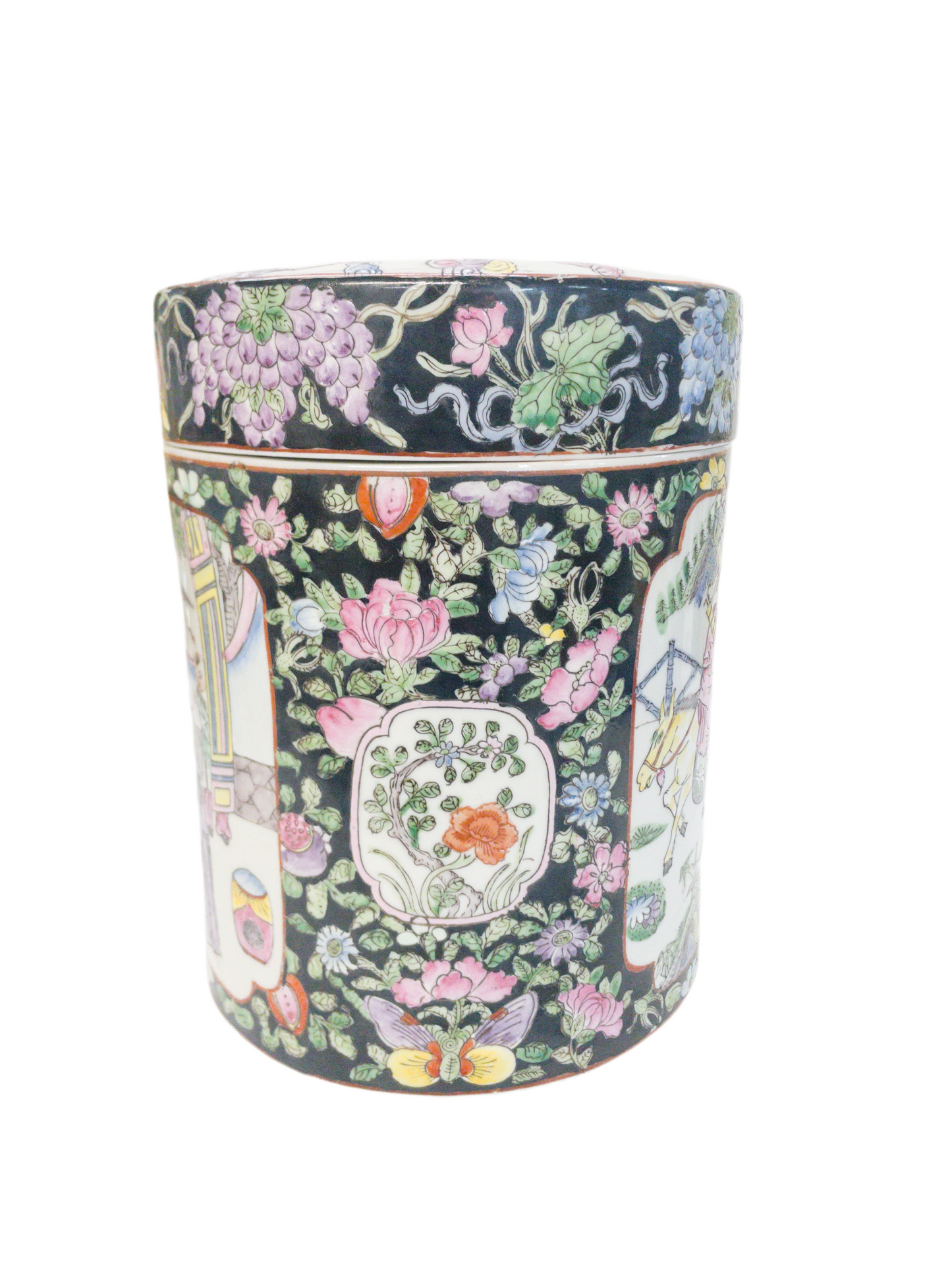 Famille Noir Lidded Jar