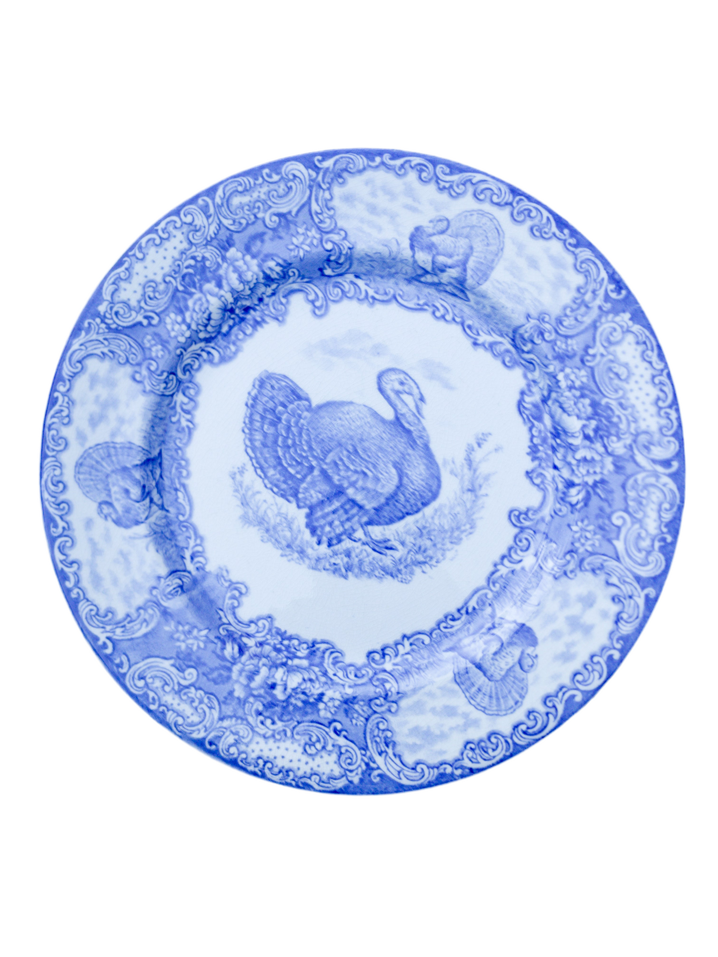 Antique Staffordshire Turkey Plate (as is)