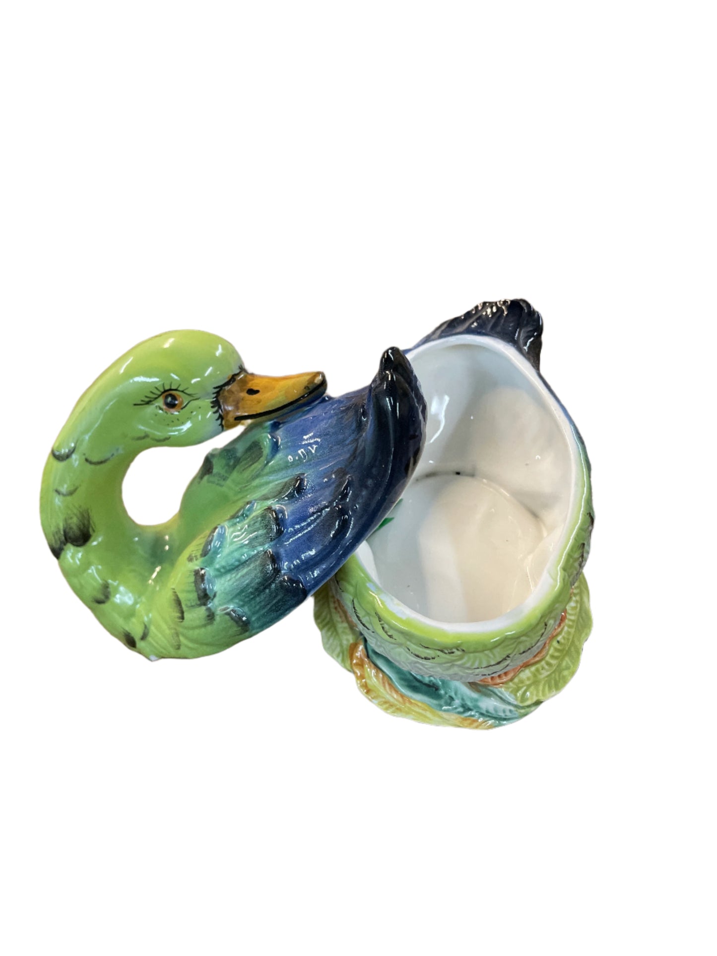 Vintage Italian Lidded Duck Bowl