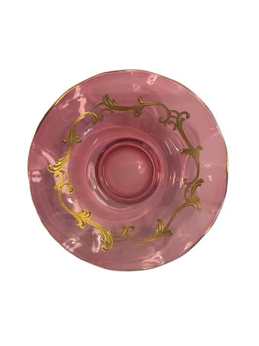 Pink Glass Trinket Dish