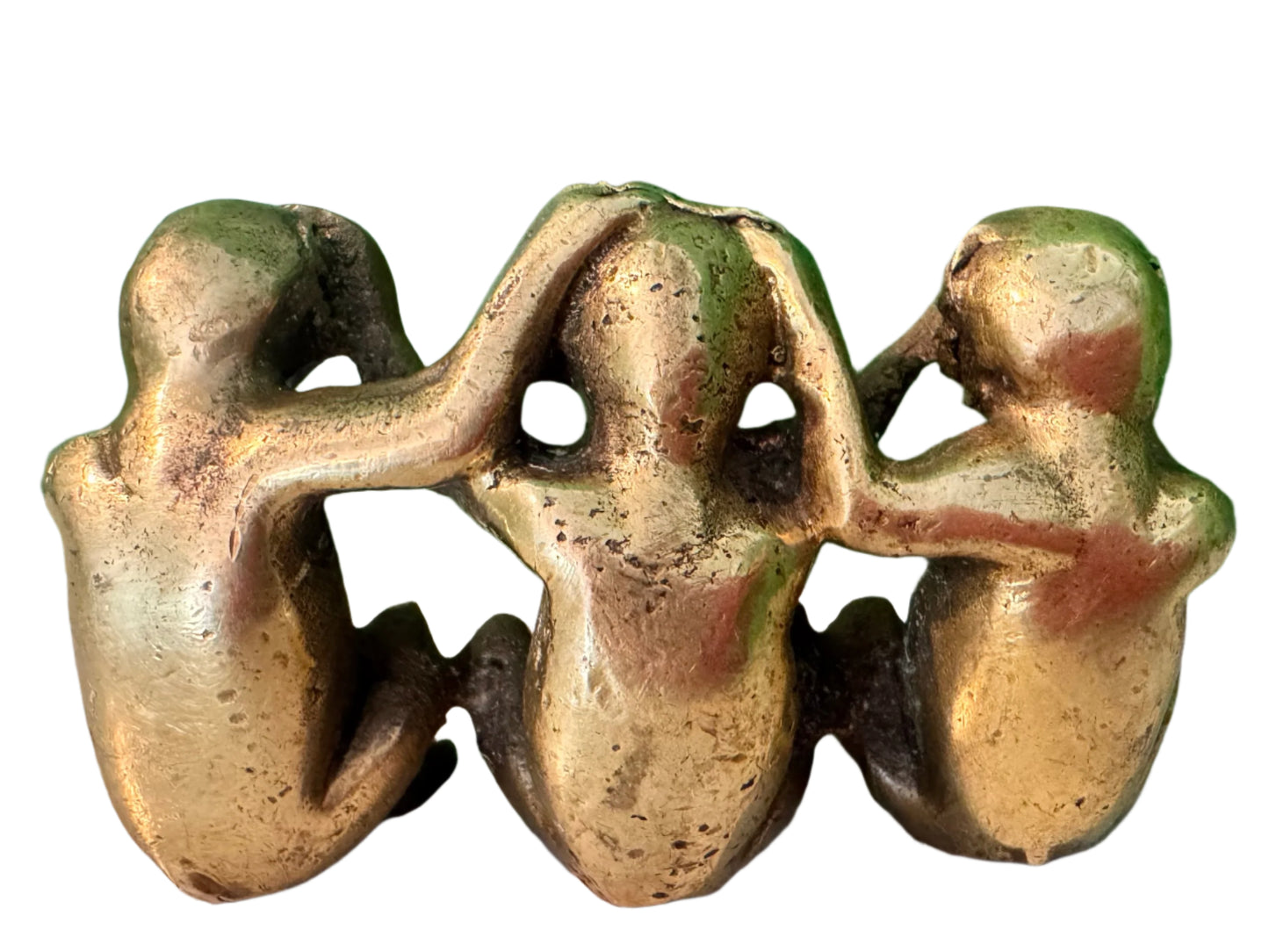 Three Wise Monkeys in Brass