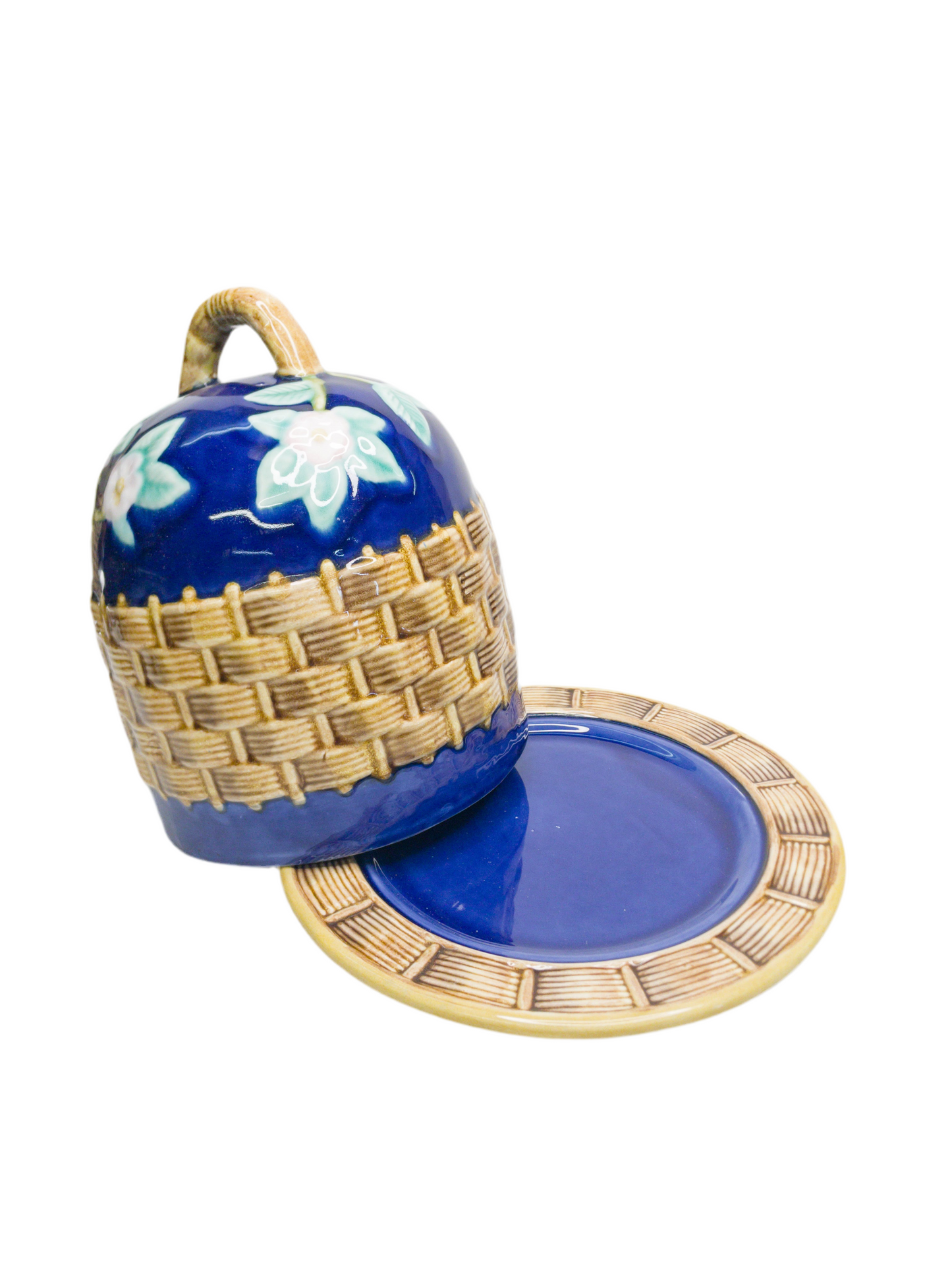 Majolica Cheese Keeper