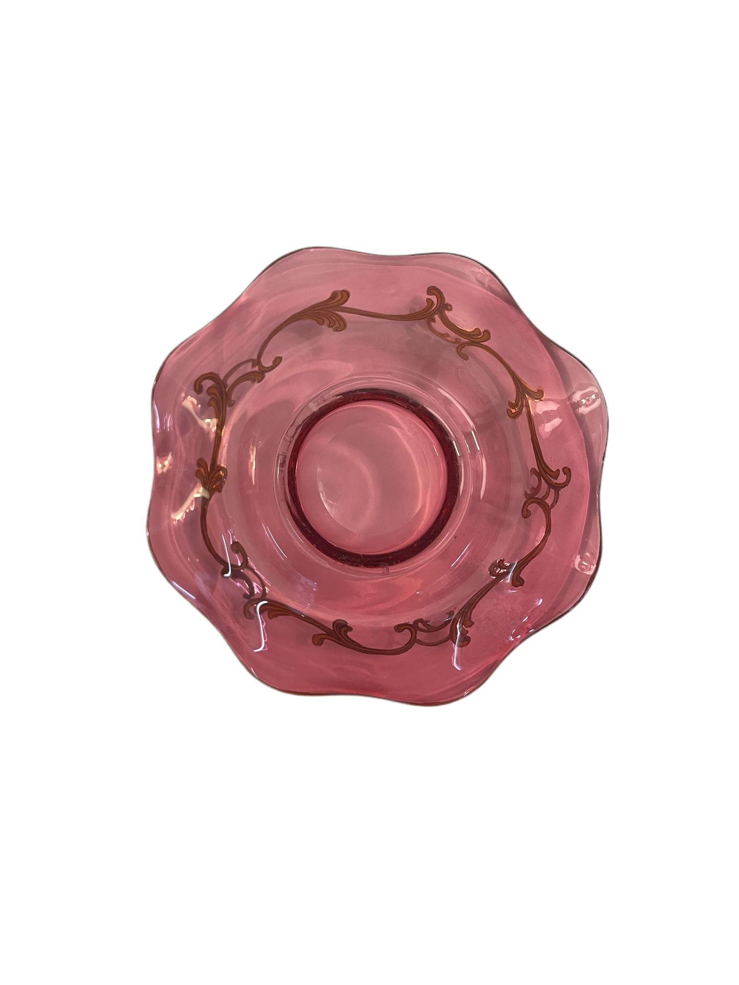 Pink Glass Trinket Dish