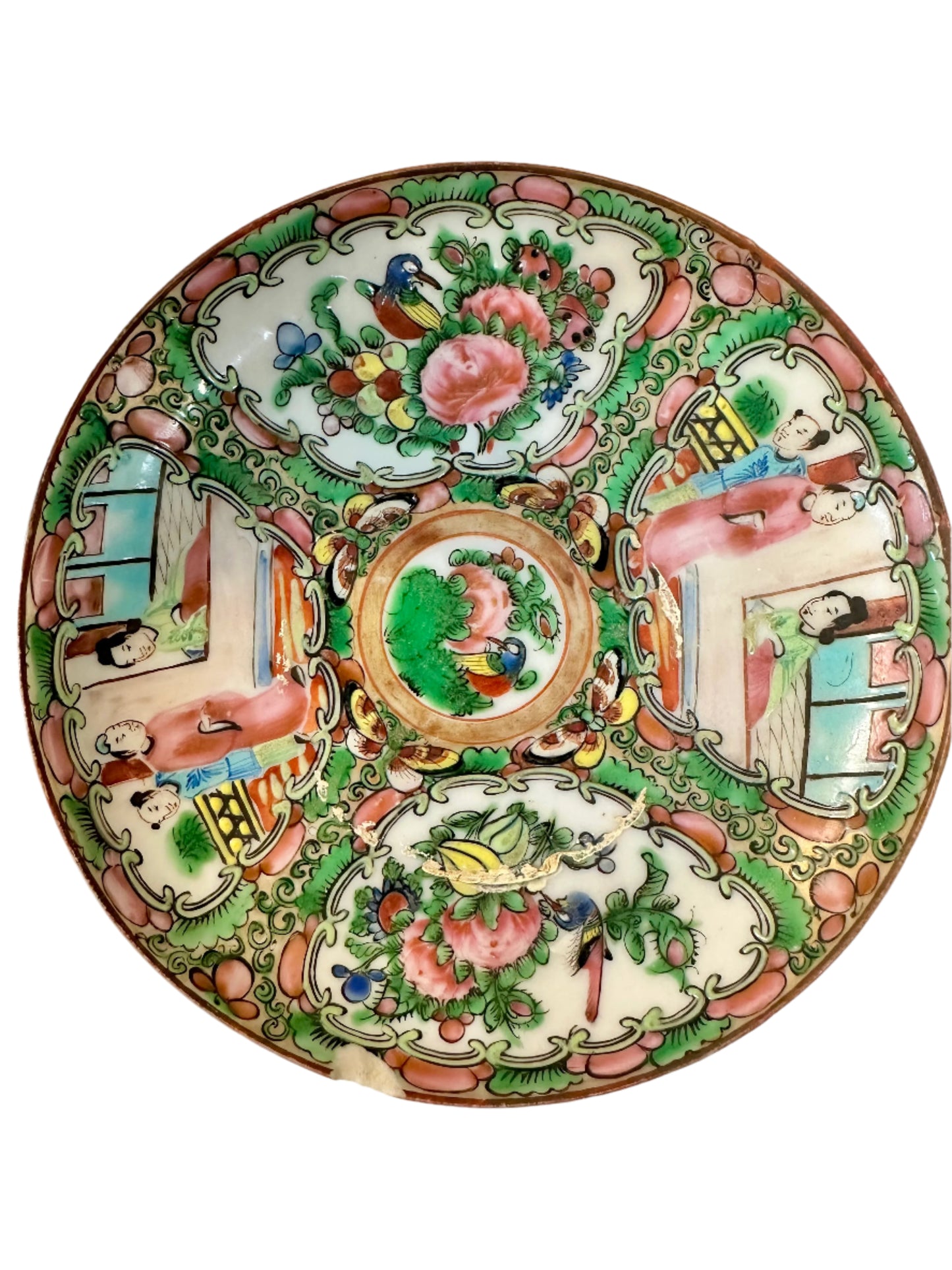 Antique Famille Rose Medallion Tea Set