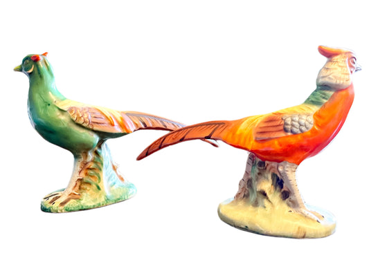 Vintage Hand Painted Pheasant Pair