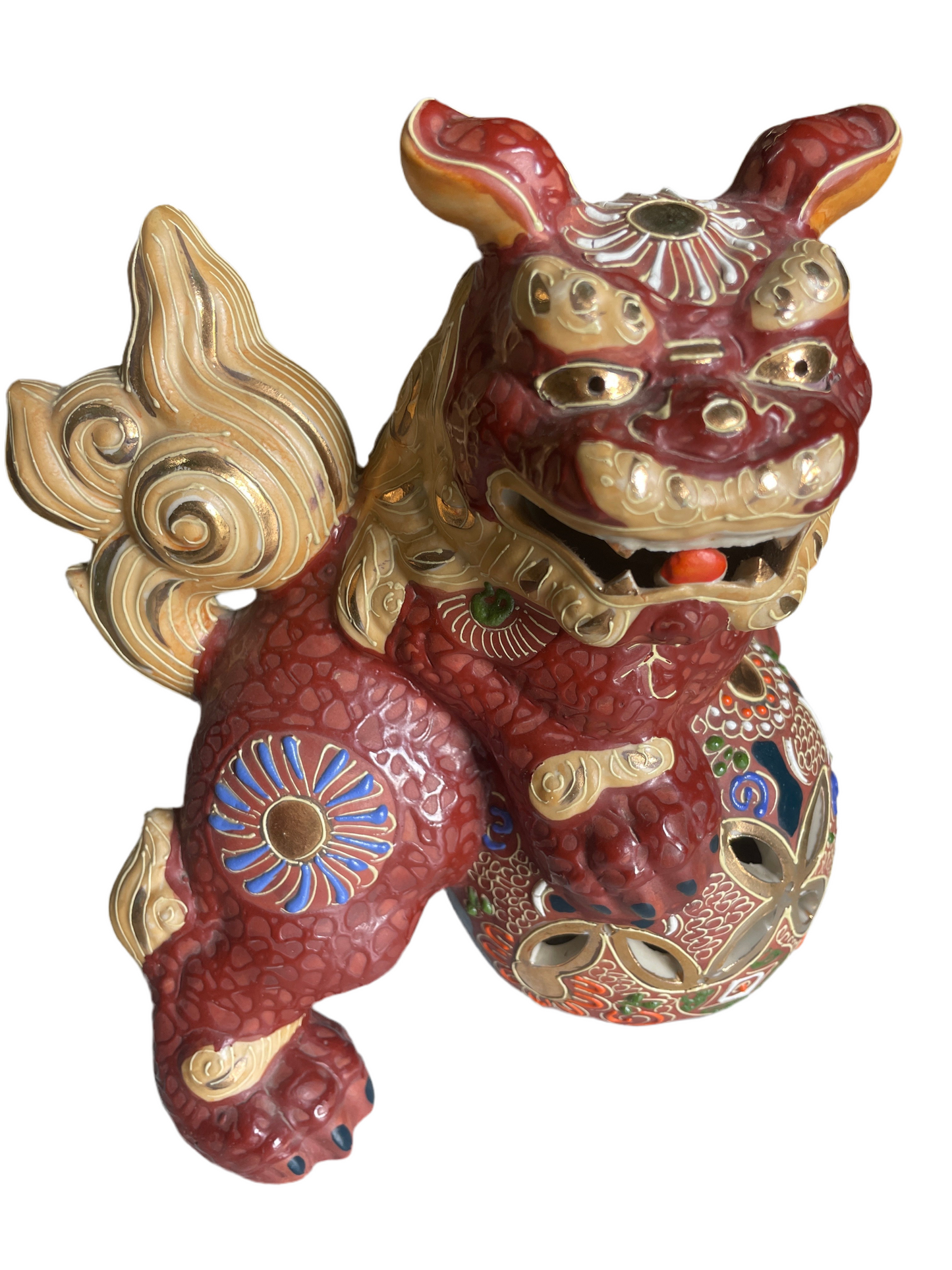 Vintage Kutani Foo Dog Pair