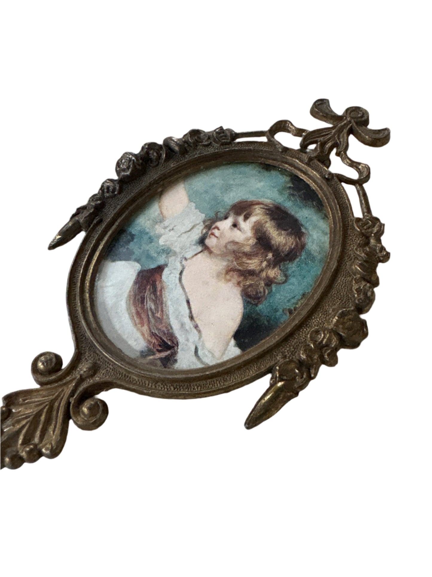 Antique Brass Italian Bow Frames Pair