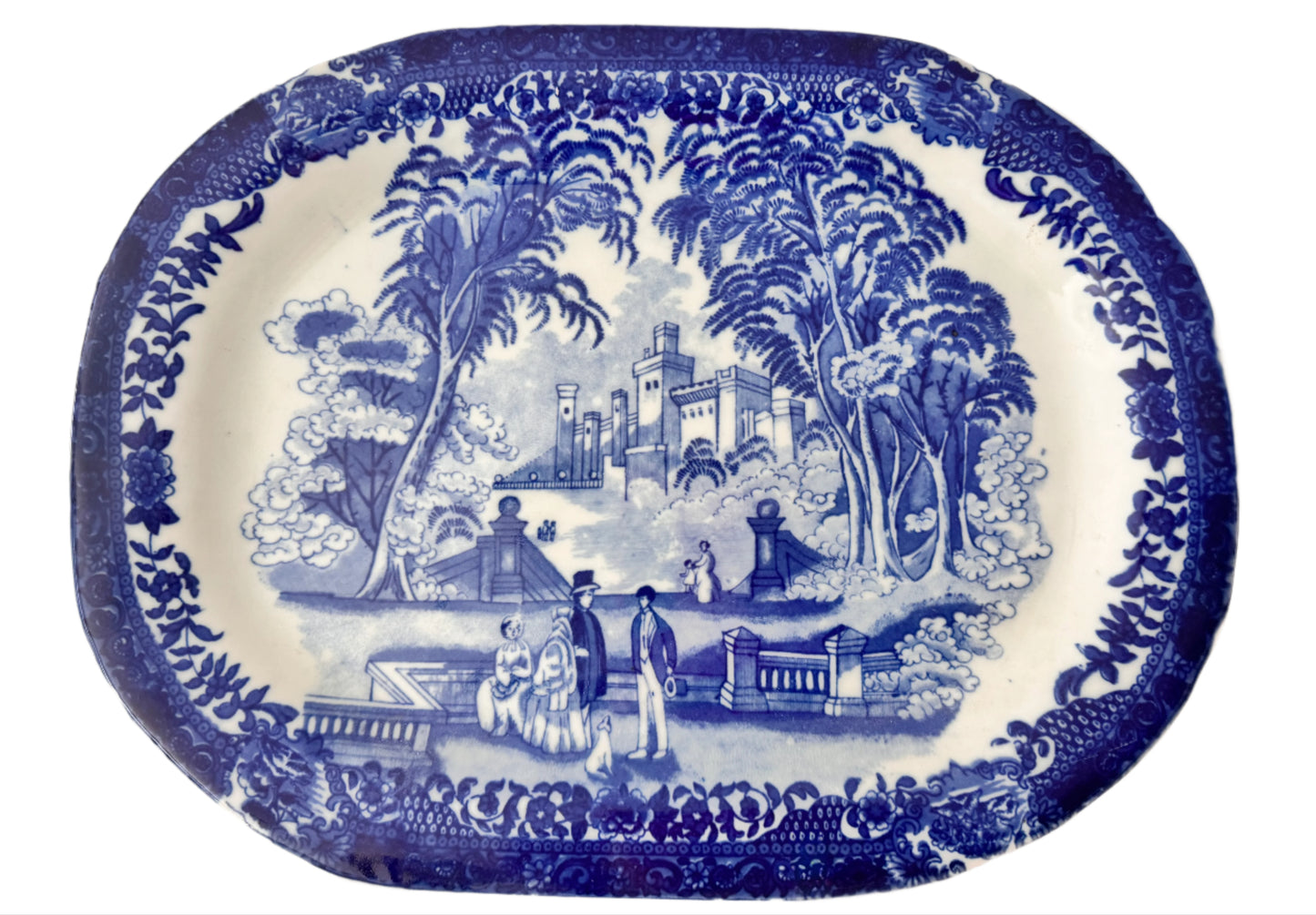 Vintage Victoria Ware Flow Blue Platter