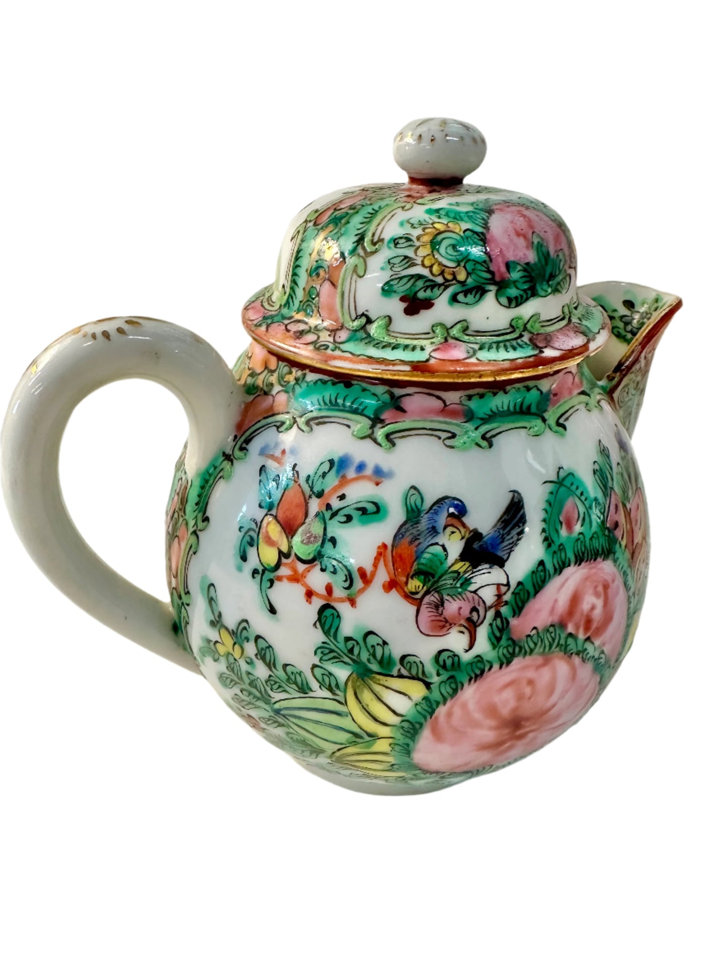 Antique Famille Rose Medallion Tea Set