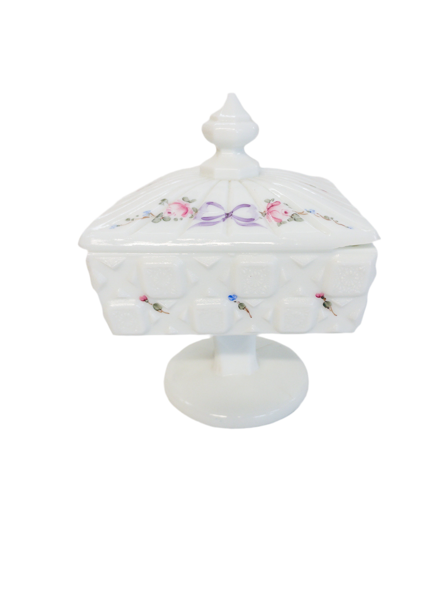 Westmoreland Milk Glass Footed Box