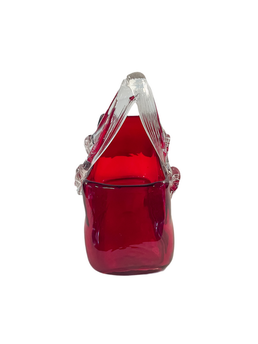 Murano Style Art Glass Purse