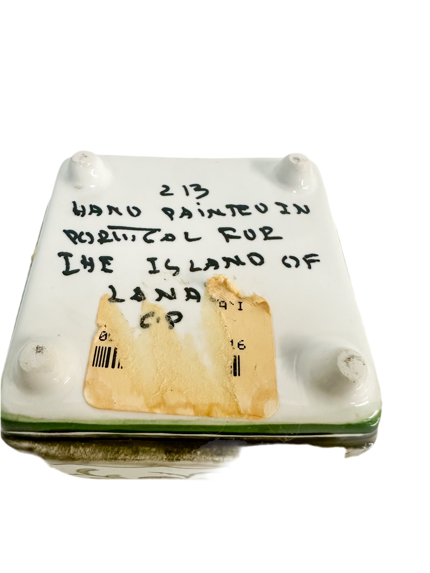 Vintage Hand Painted Portuguese Faience Lidded Box