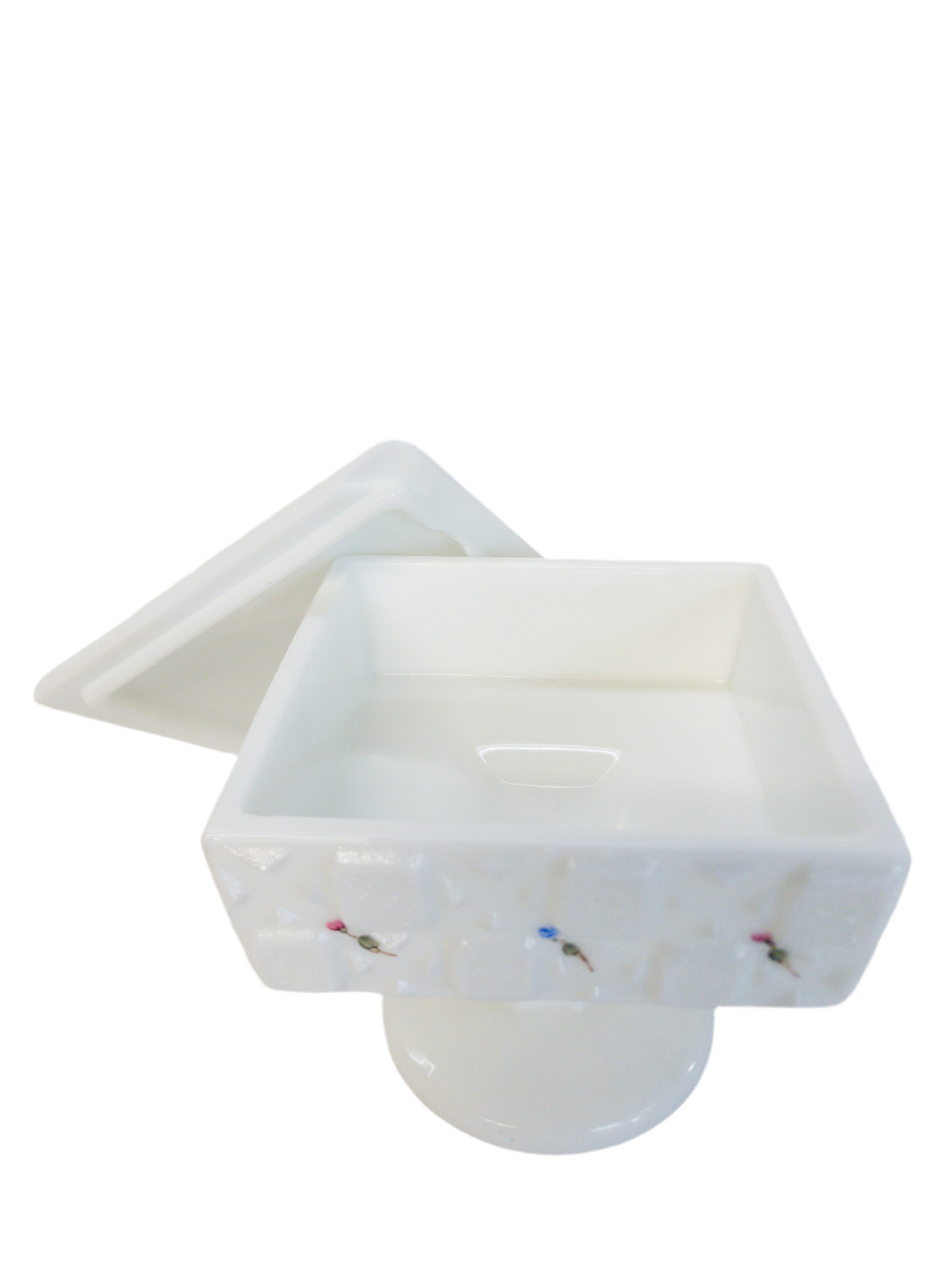 Westmoreland Milk Glass Footed Box