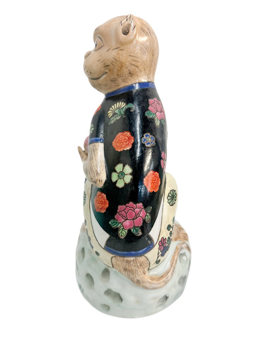 Vintage Famille Verte Chinoiserie Monkey