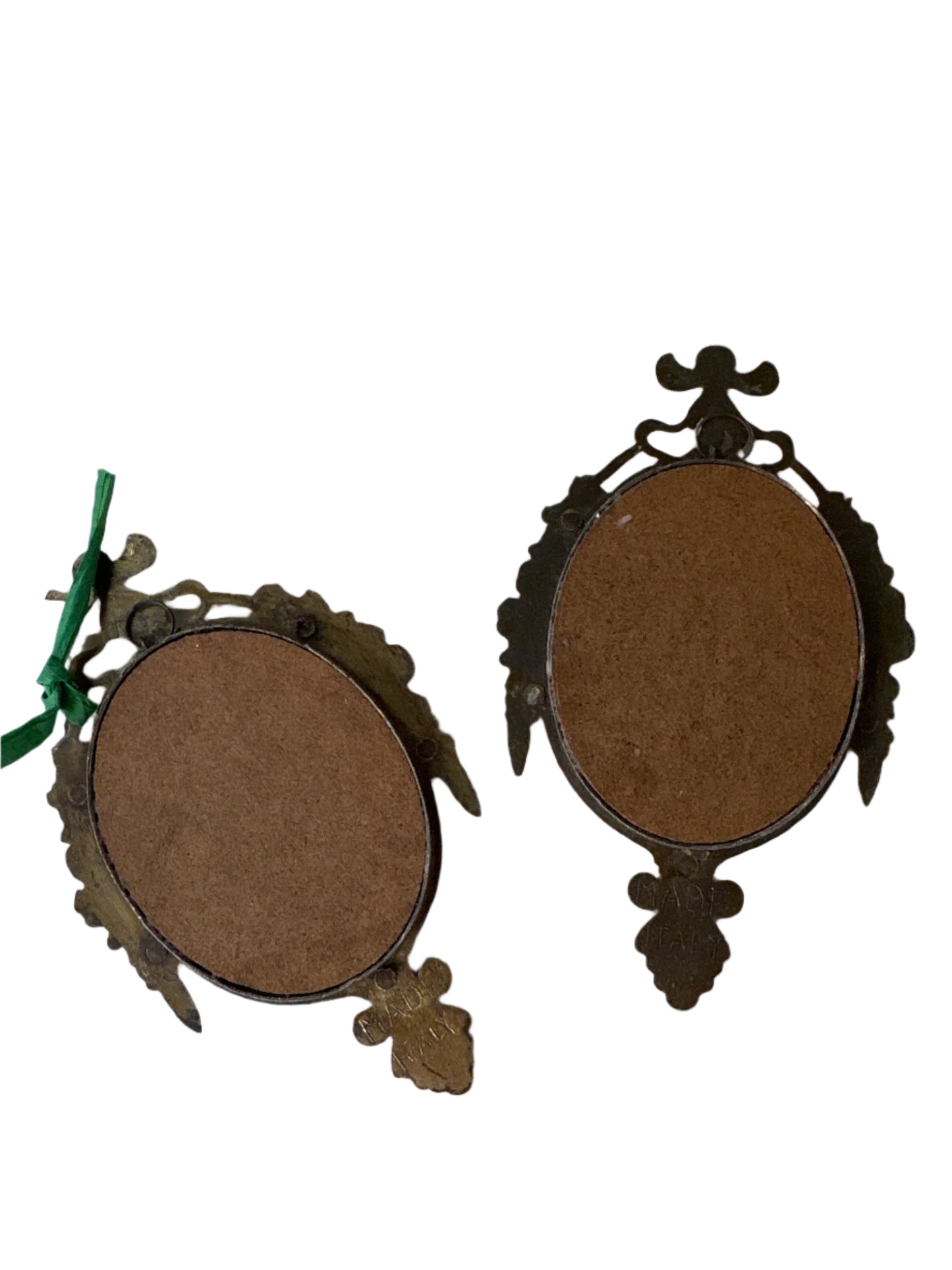 Antique Brass Italian Bow Frames Pair