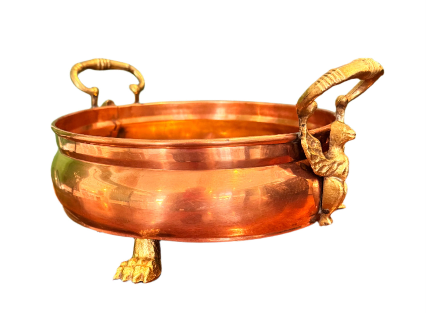 Antique Brass and Copper Jardiniere