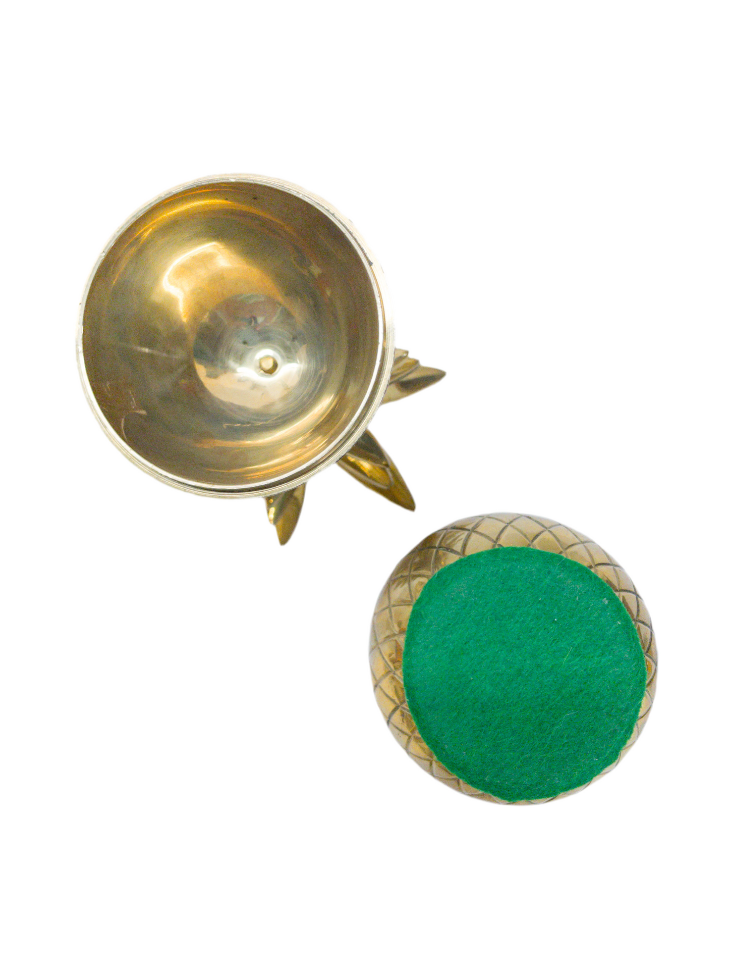 Mid-century Brass Lidded Pineapple Small