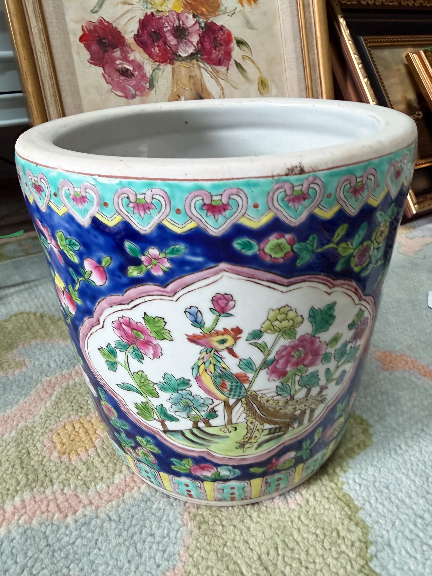 Vintage Chinoiserie Jardiniere