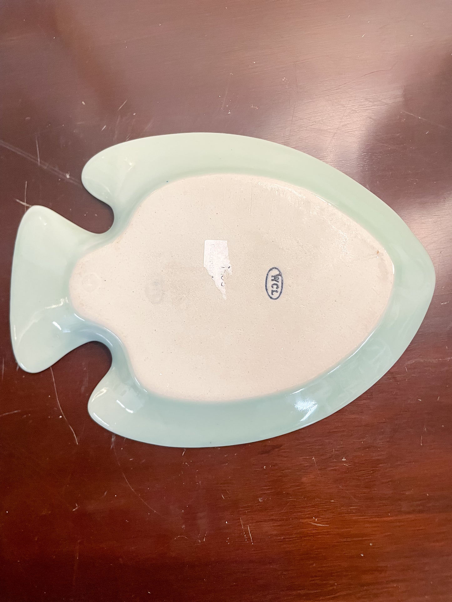 Vintage WCL Celadon Fish Plates