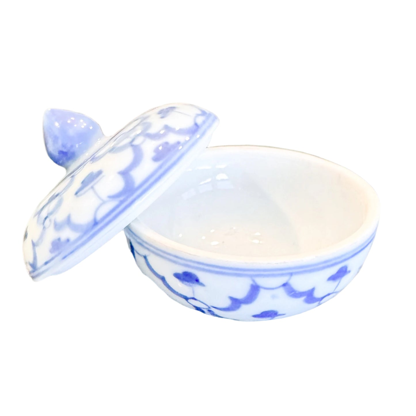 Blue and White Mini Lidded Dish