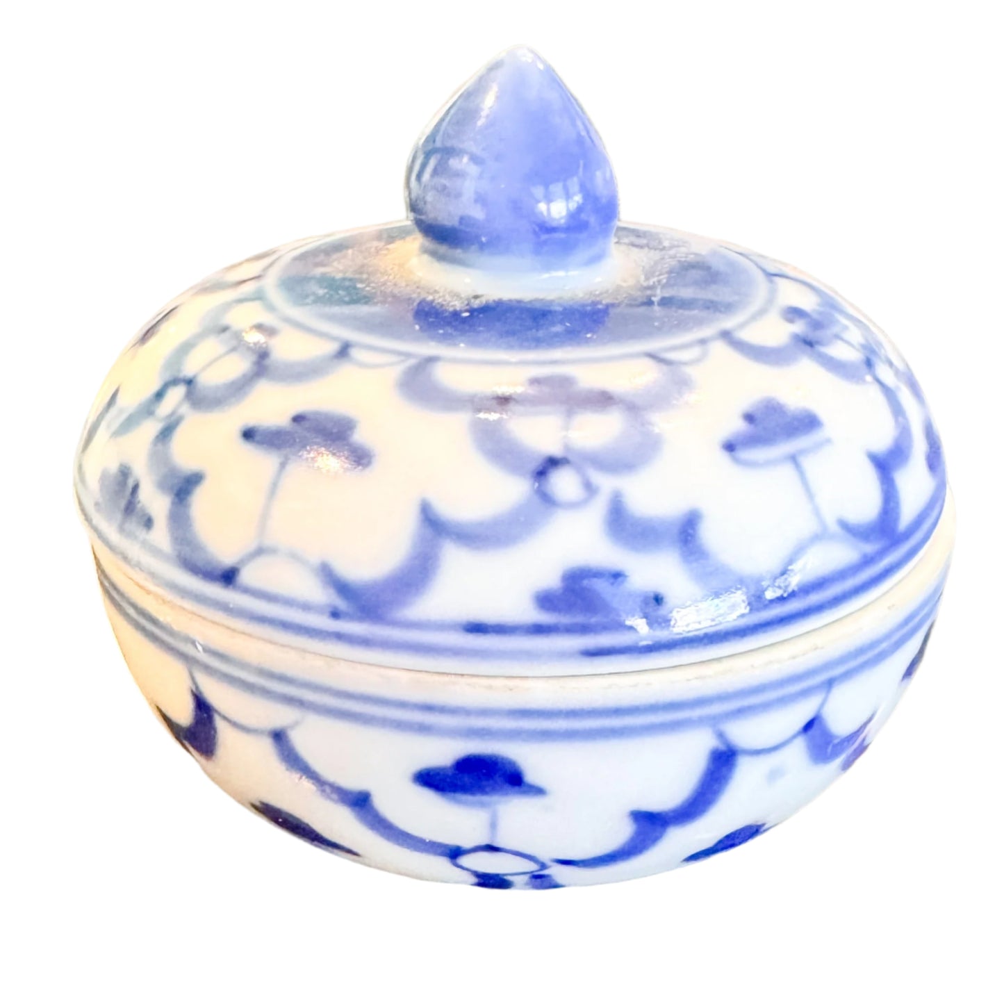 Blue and White Mini Lidded Dish