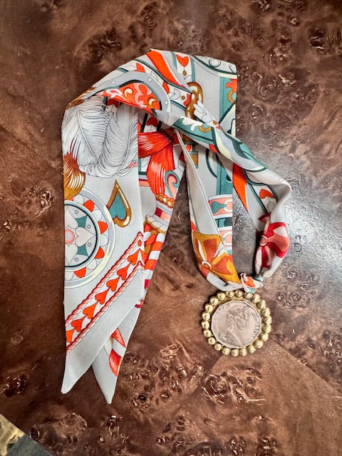Vintage Australian Coin Scarf Necklace