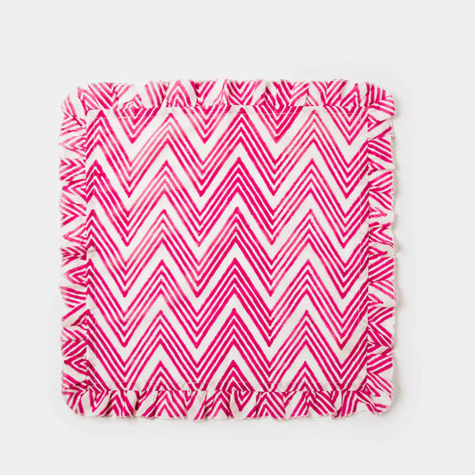 Zig Zag Ruffled Napkins - set of 8
