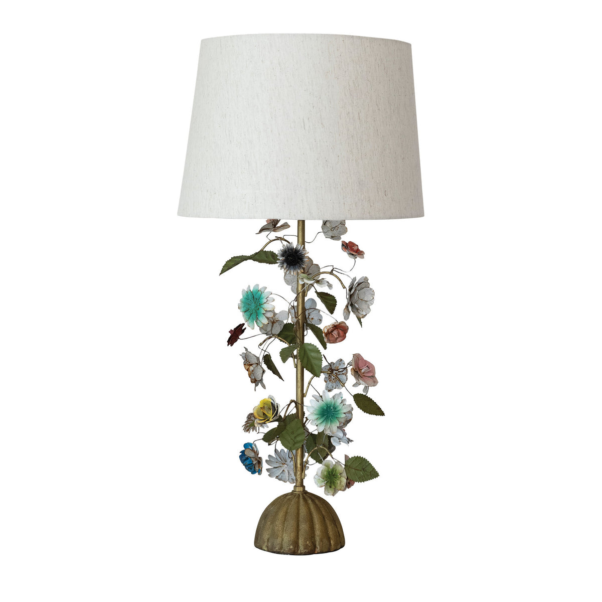 Floral Tole Lamp