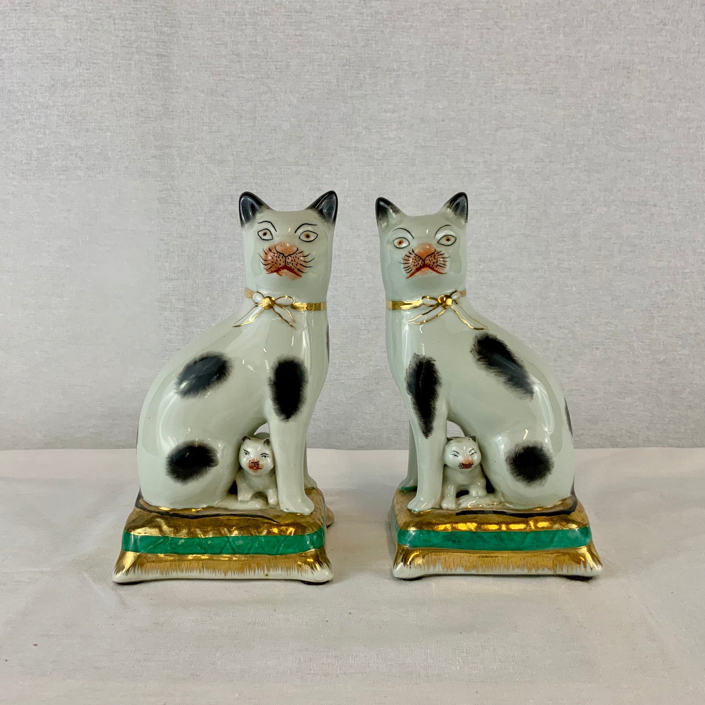 Pair of Staffordshire Cat Figurines