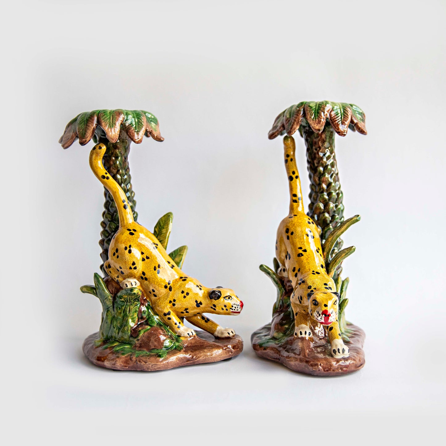 Leopard Candlesticks (pair)