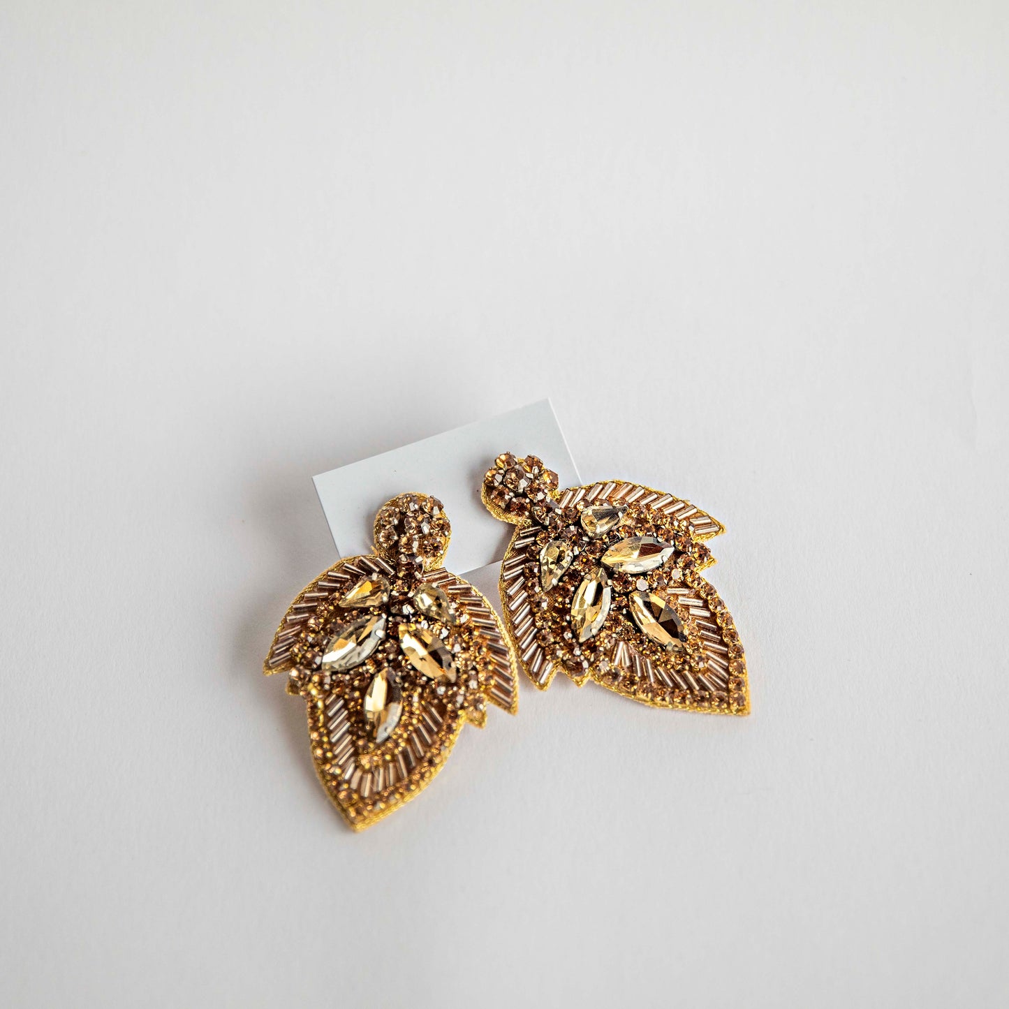 Gold Feather Earrings