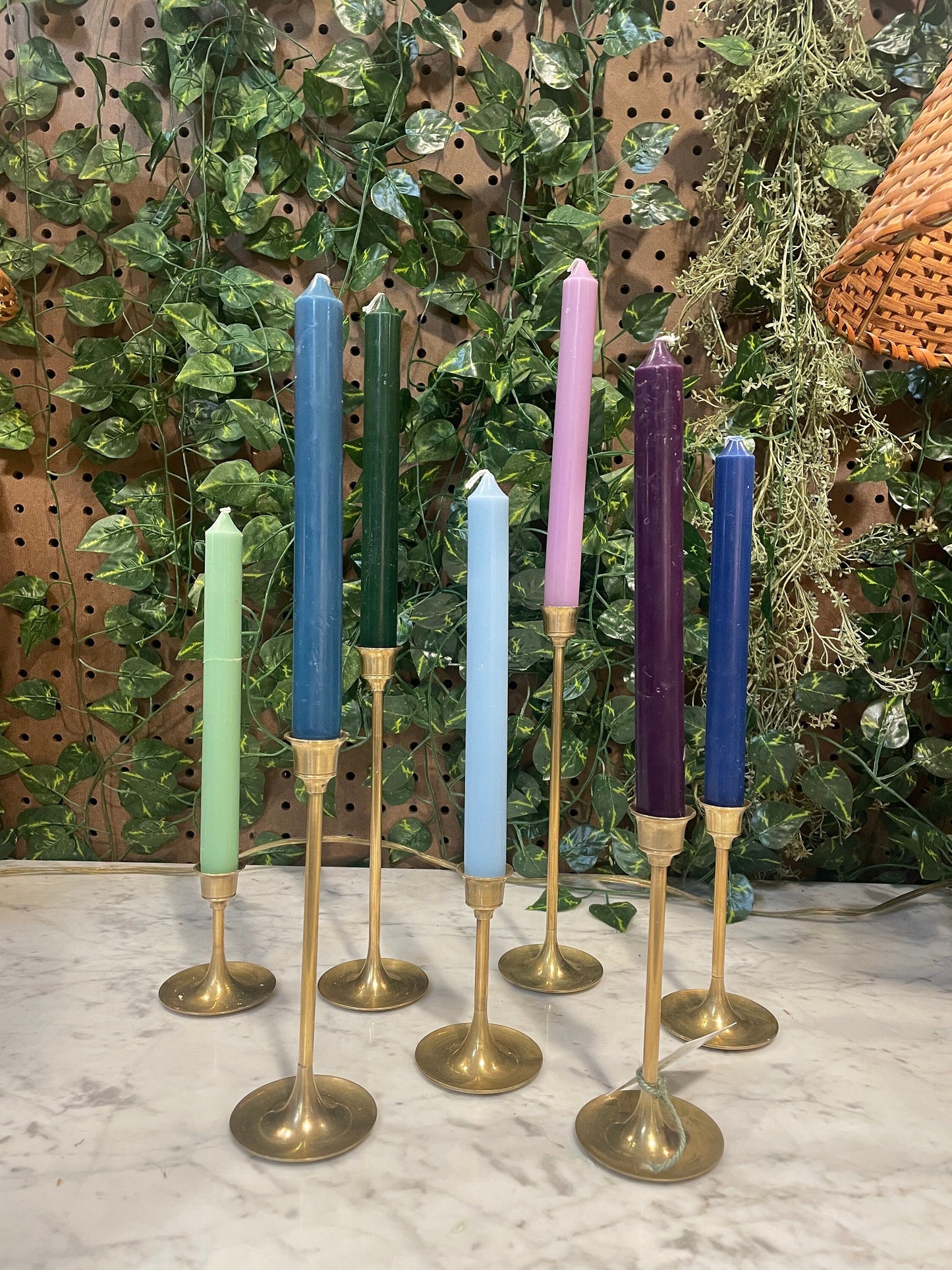 Mid-century graduated candlestick set