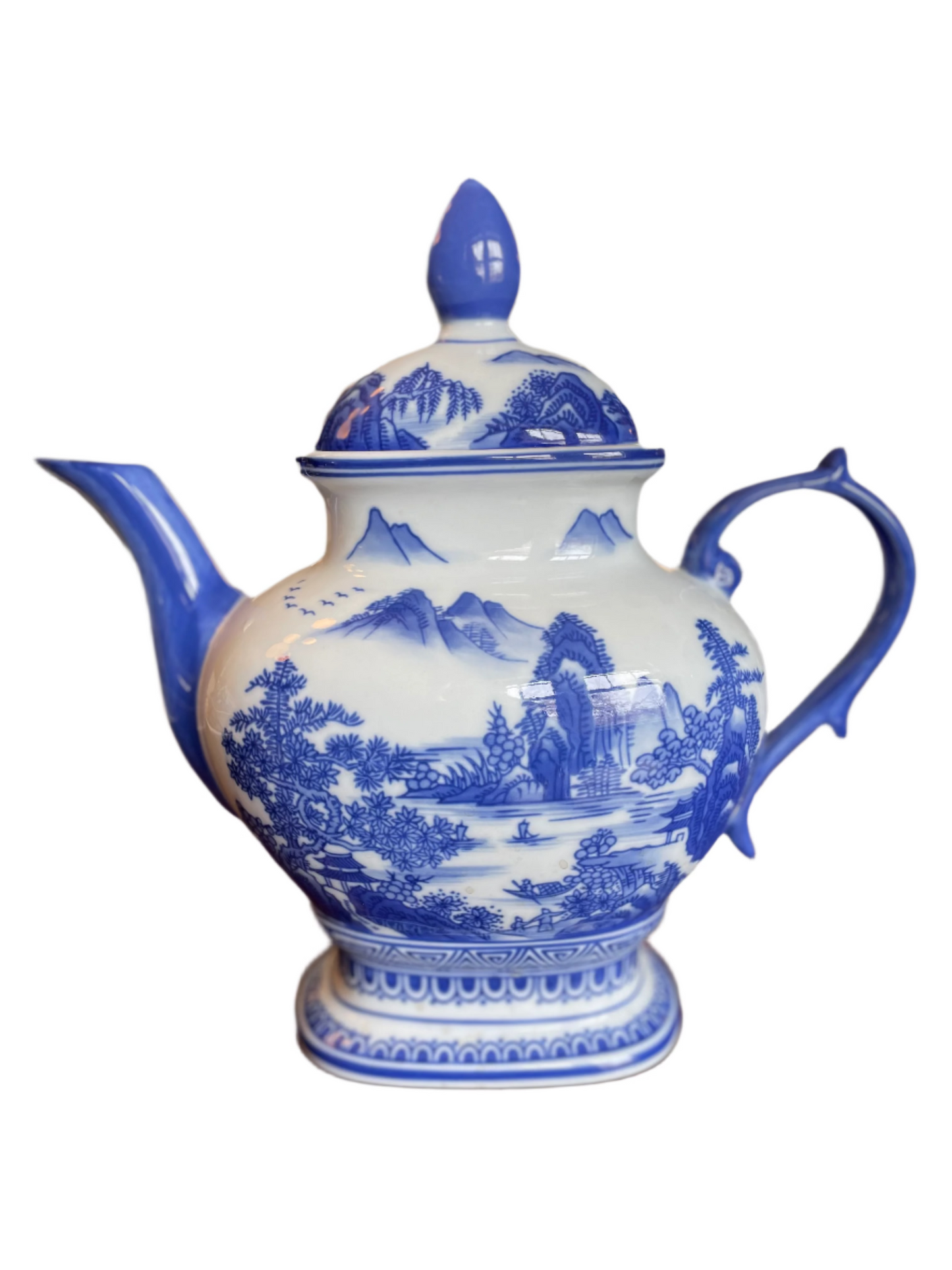 Vintage Bombay Collection Blue and White Chinoiserie Teapot