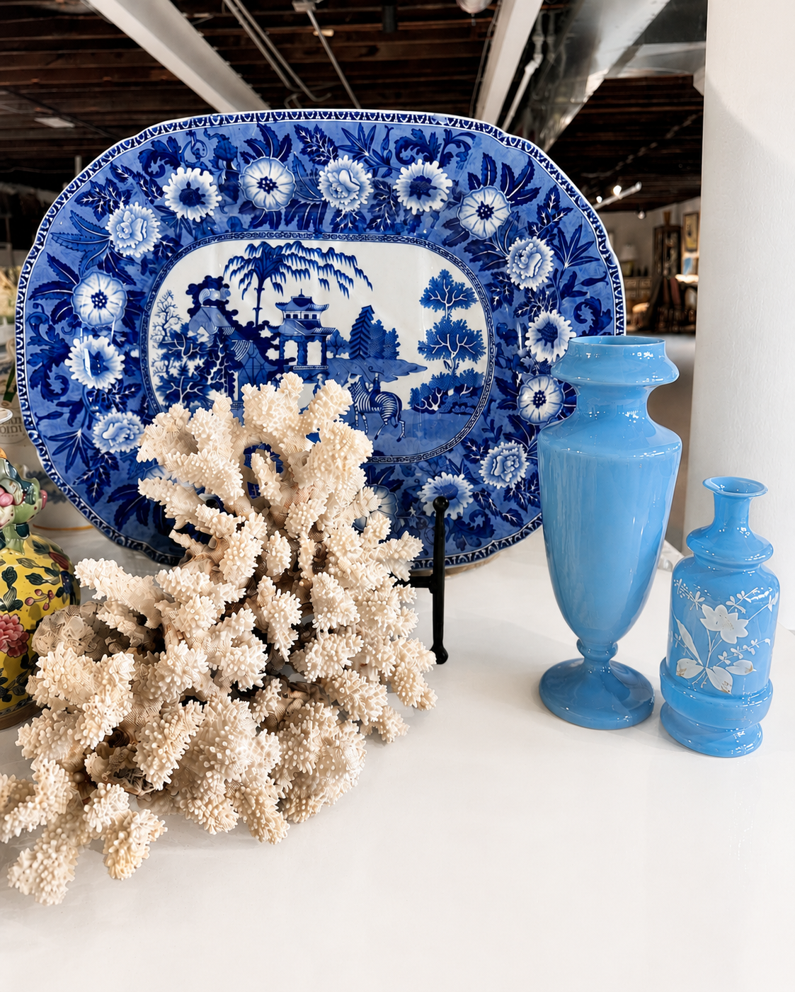 Blue and White