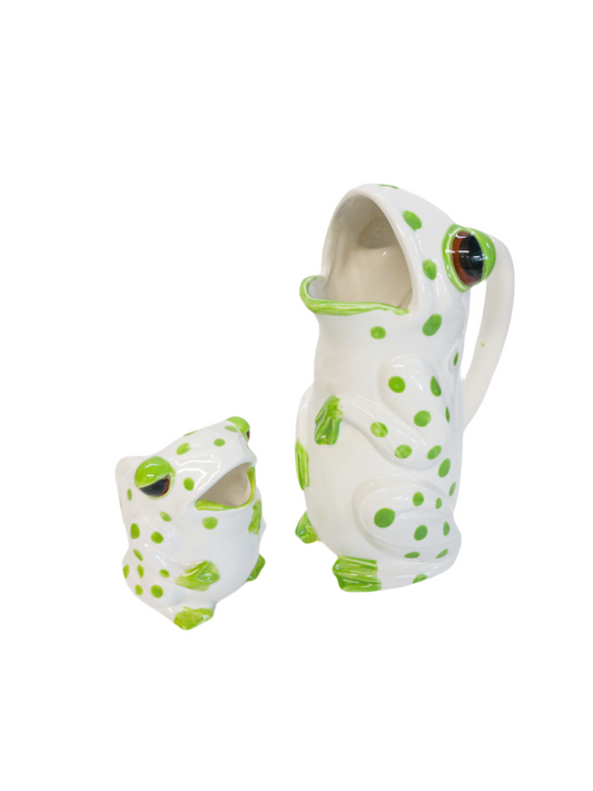 Frog Pitcher and Creamer
