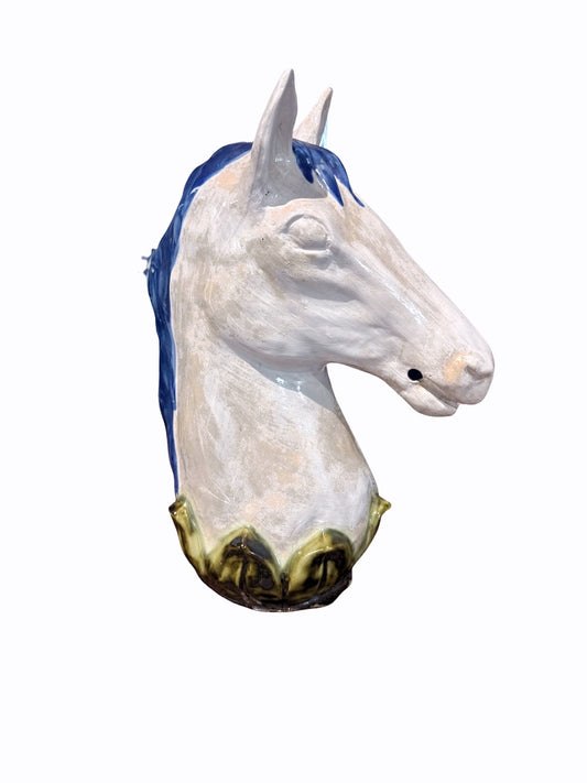 Vintage Italian Majolica Horse Head